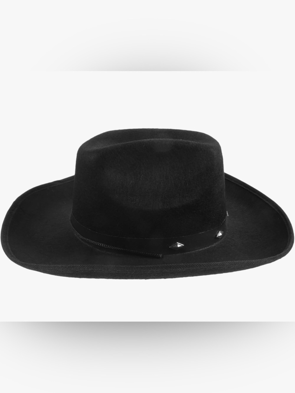 Black Studed  Western Cowboy Hat #3,with Studs Soft Breathable Felt Jazz